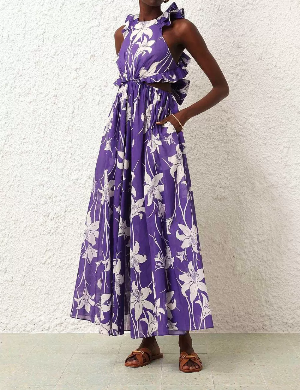 Outlet ZIMMERMANN Acadian Ruffle Maxi Dress