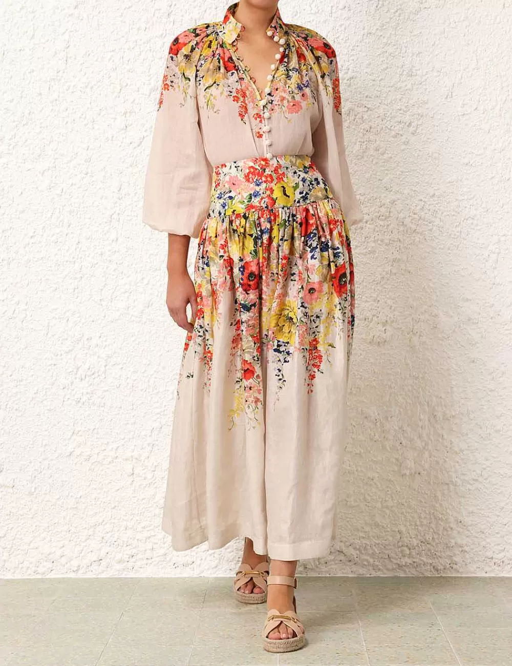 Cheap ZIMMERMANN Alight Basque Midi Skirt