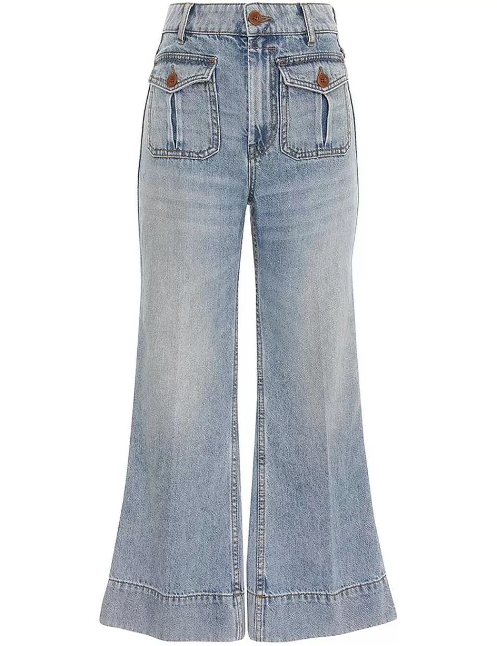 Sale ZIMMERMANN Alight Cropped Flare Jean