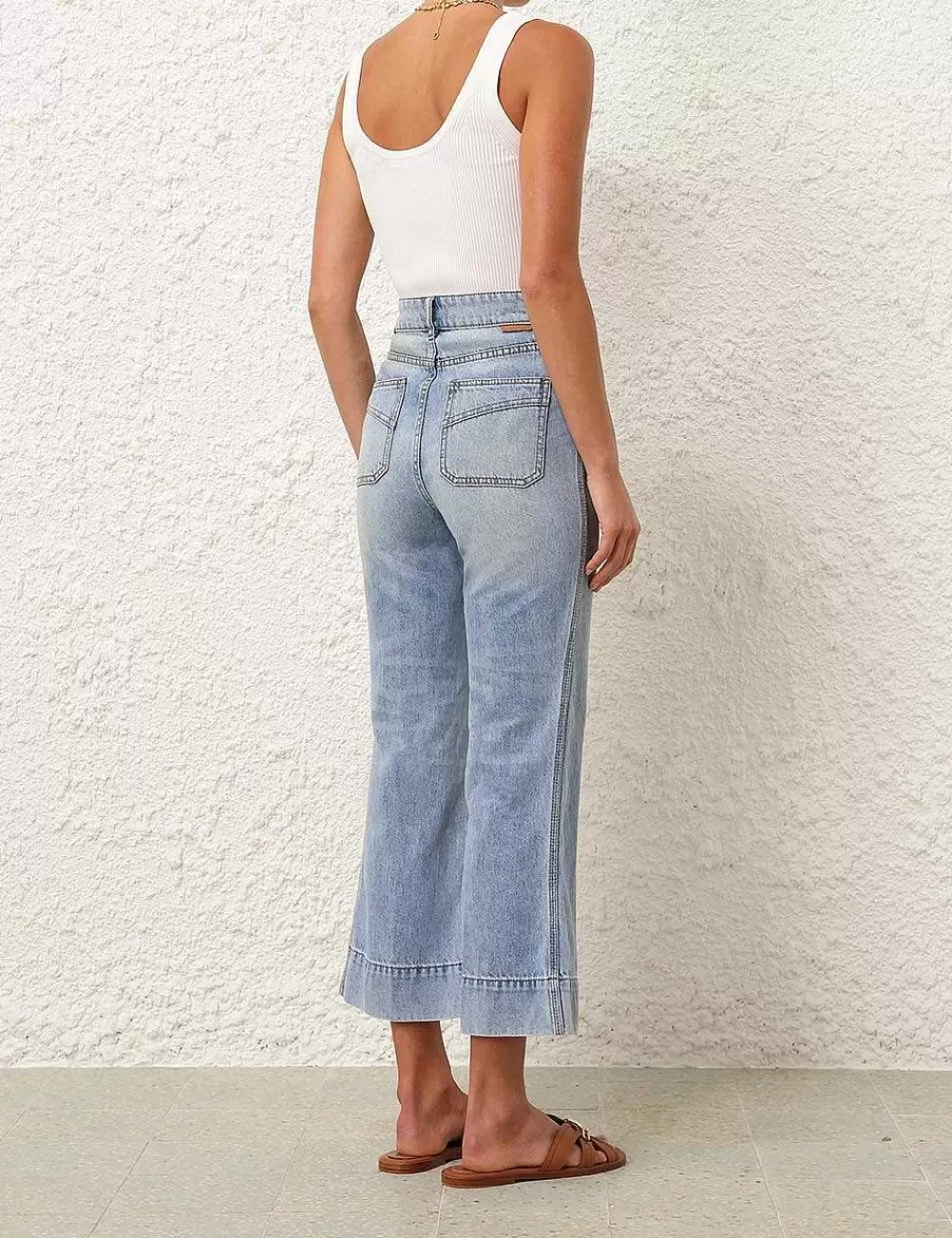 Sale ZIMMERMANN Alight Cropped Flare Jean