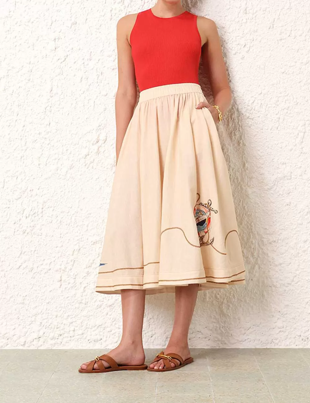 Store ZIMMERMANN Alight Knit Racer Tank