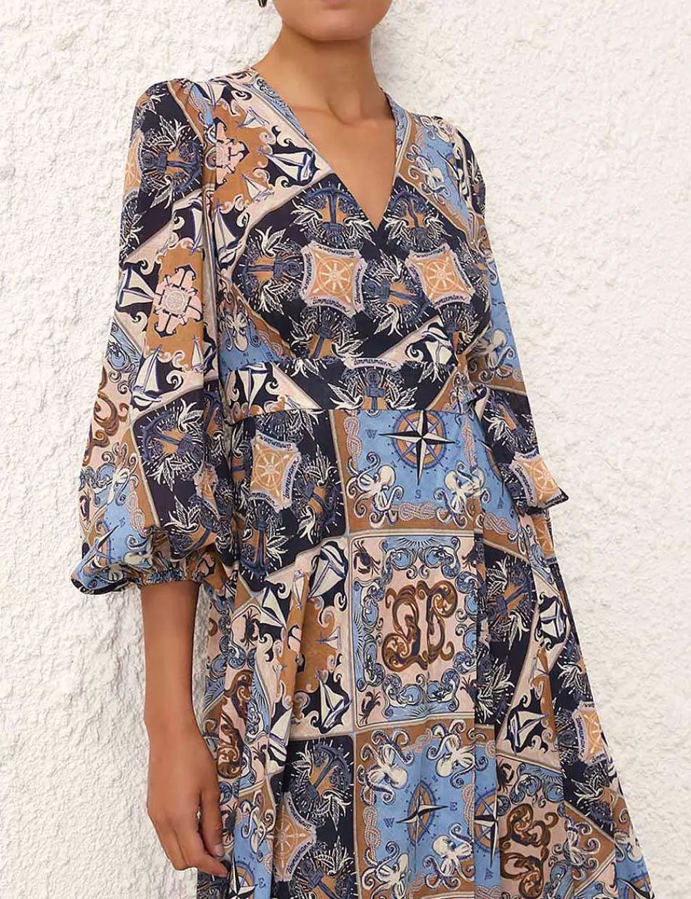 Online ZIMMERMANN Alight Wrap Midi Dress