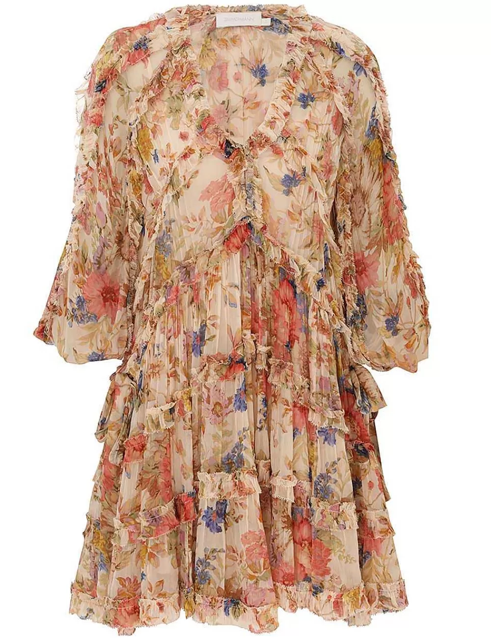 Outlet ZIMMERMANN August Billow Frill Mini Dress