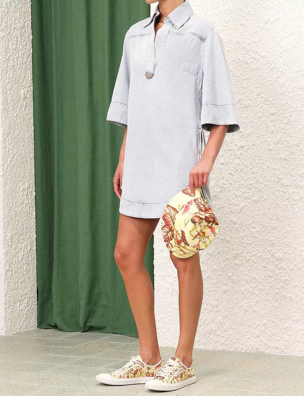Flash Sale ZIMMERMANN August Denim Tunic Dress