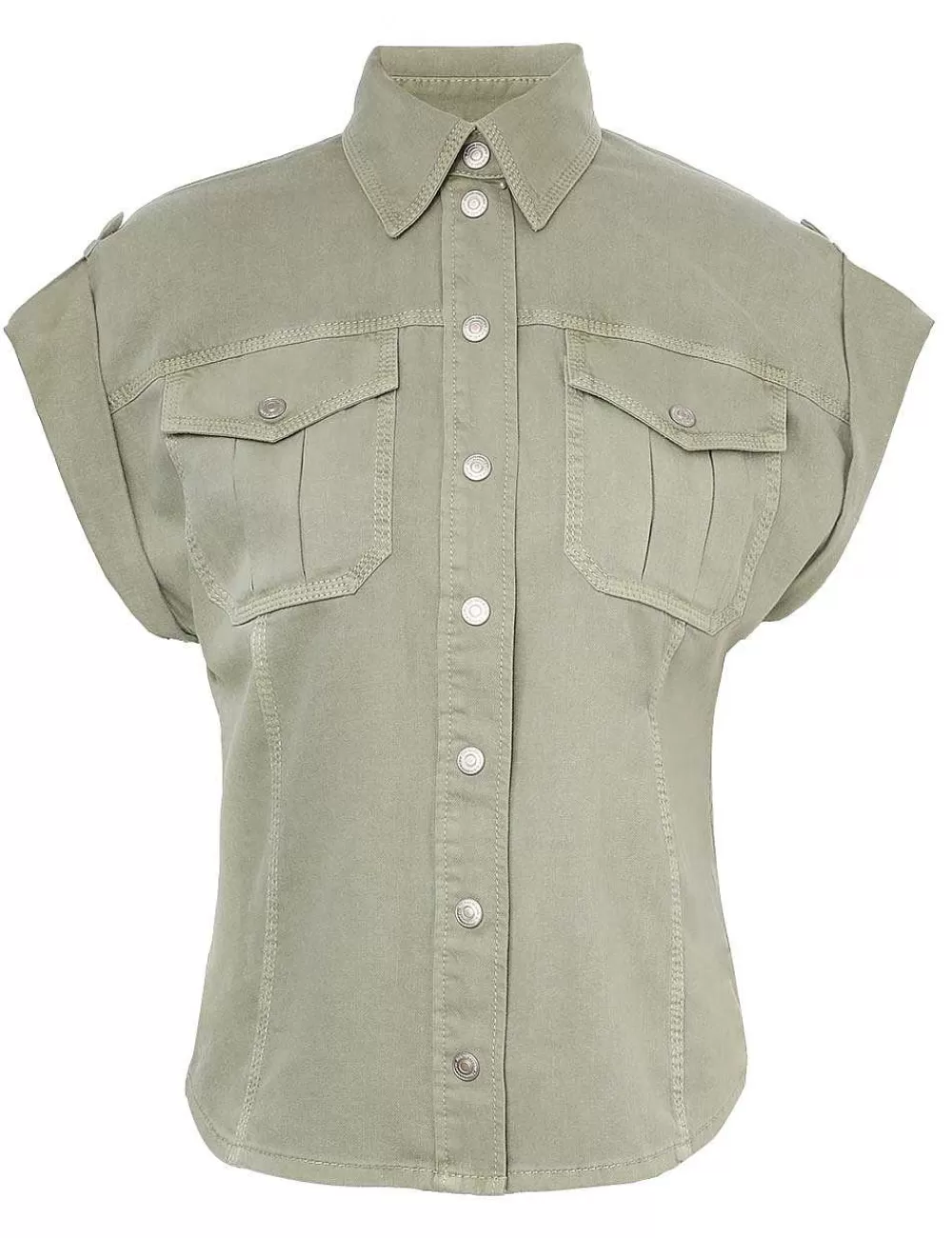 Shop ZIMMERMANN August Denim Utility Shirt