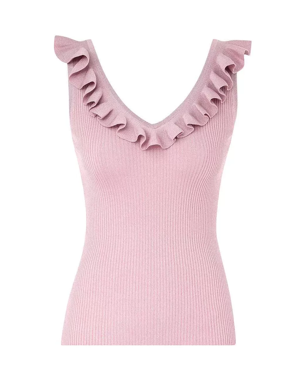 Shop ZIMMERMANN August Frill V-Neck Top