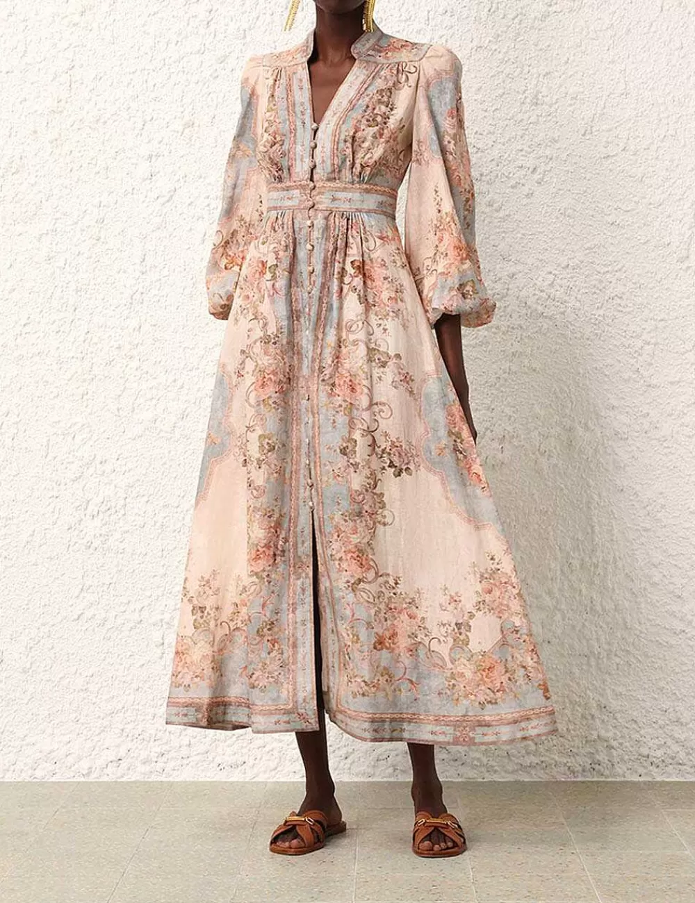 Hot ZIMMERMANN August Plunge Midi Dress