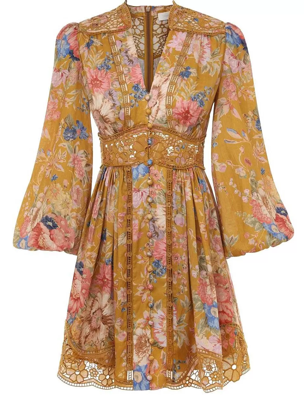 New ZIMMERMANN August Plunge Mini Dress