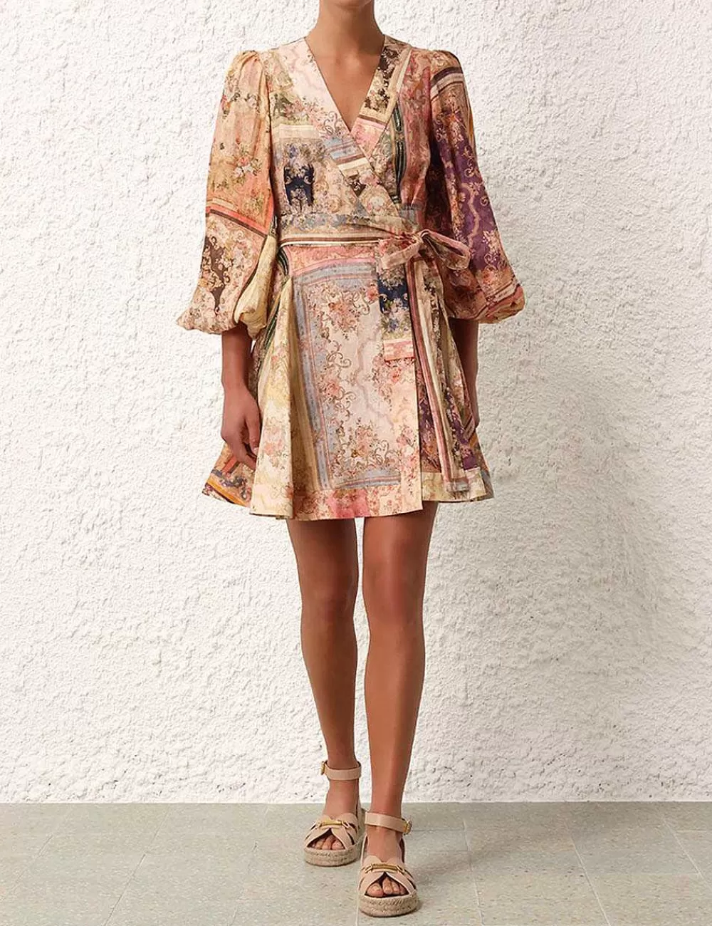 New ZIMMERMANN August Wrap Mini Dress