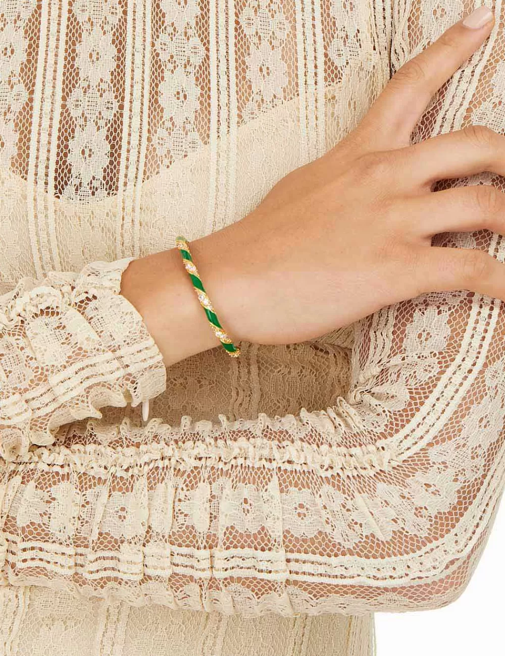 Fashion ZIMMERMANN Candy Stripe Pave Cuff