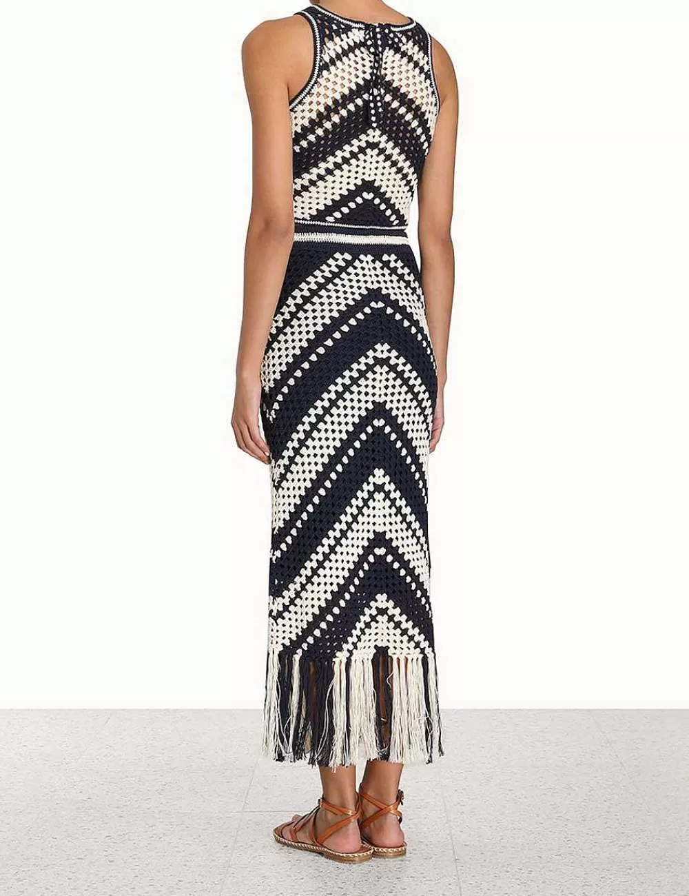 Online ZIMMERMANN Chintz Crochet Fringed Skirt