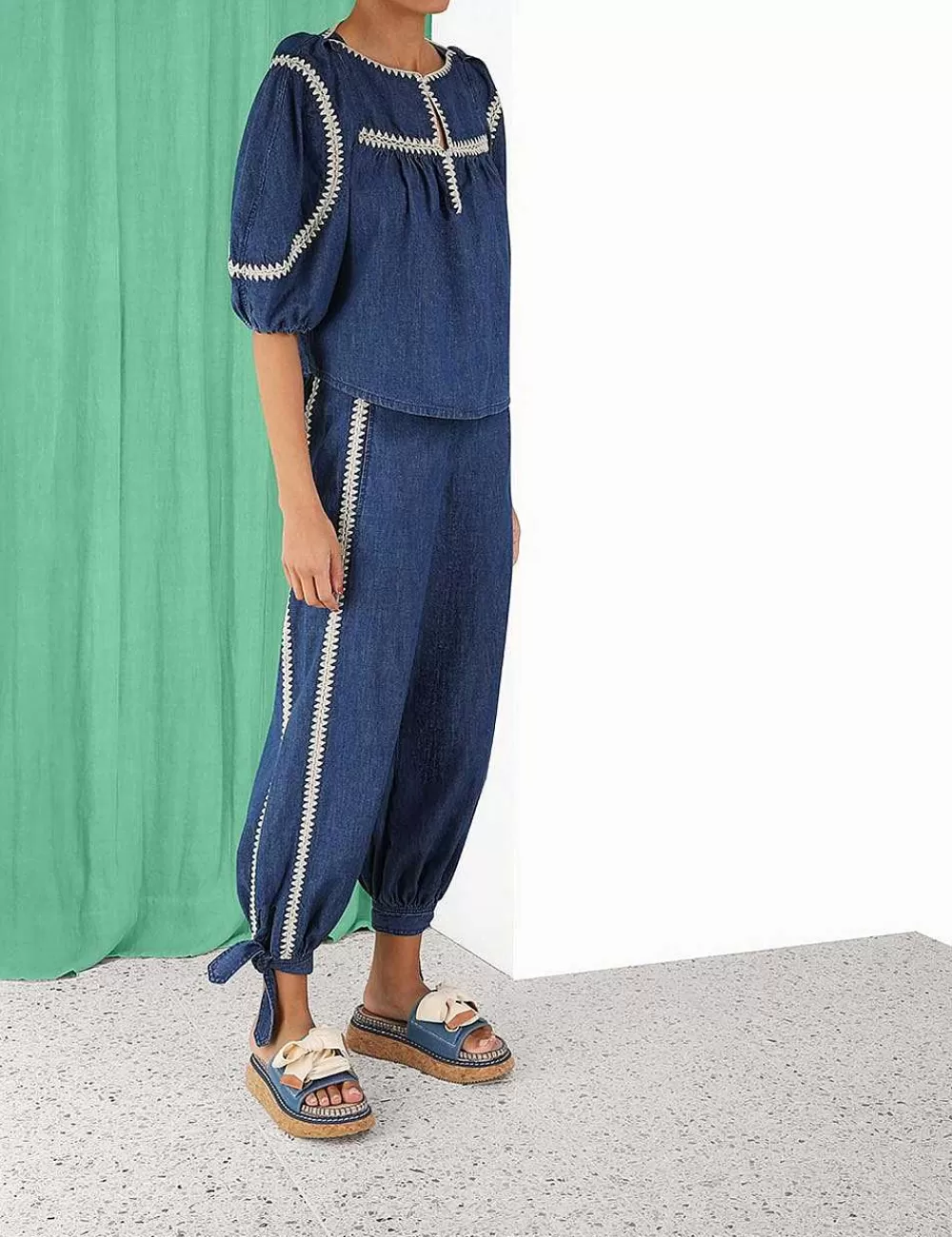 Sale ZIMMERMANN Chintz Denim Harem Pant