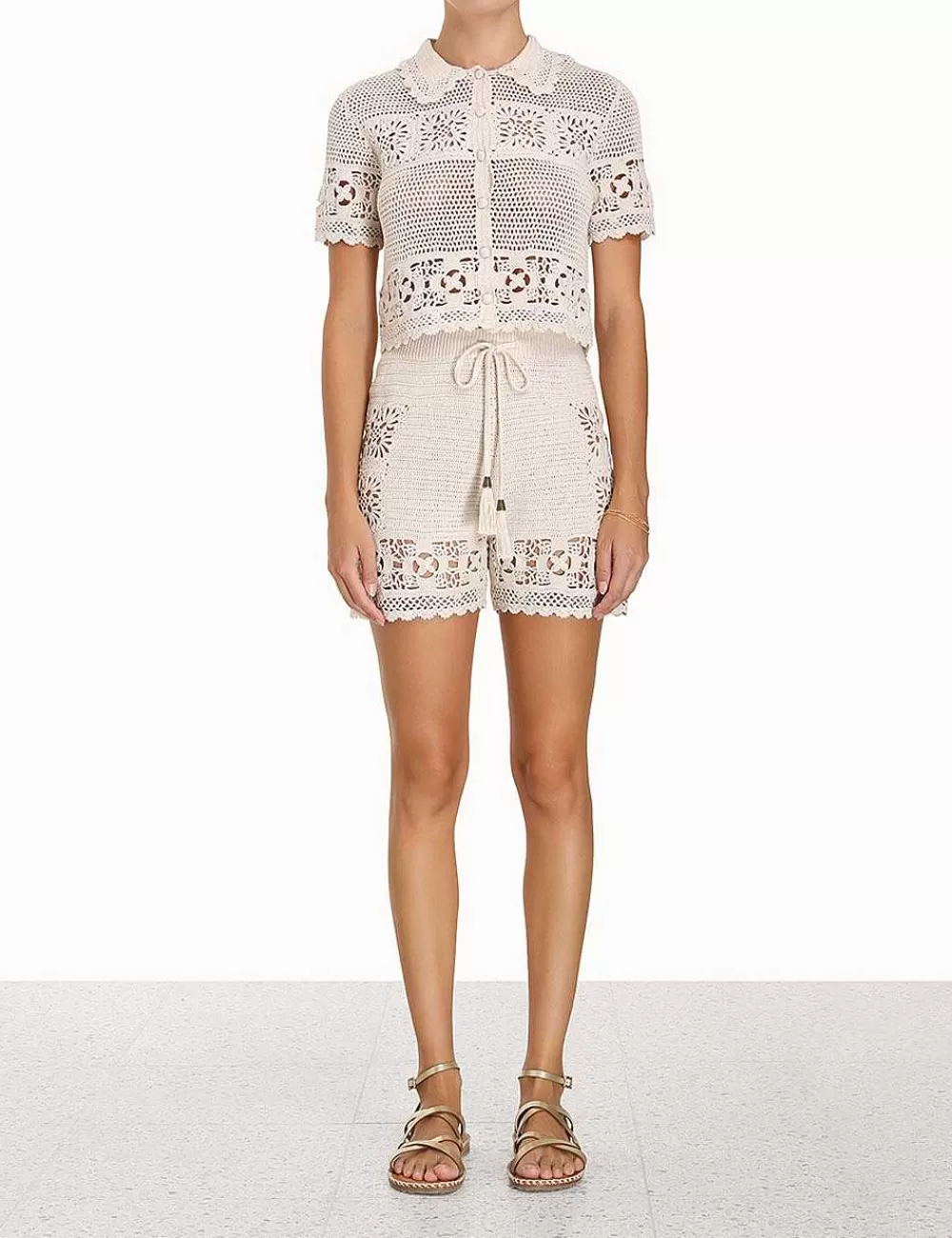 Best ZIMMERMANN Chintz Hand Crochet Shorts