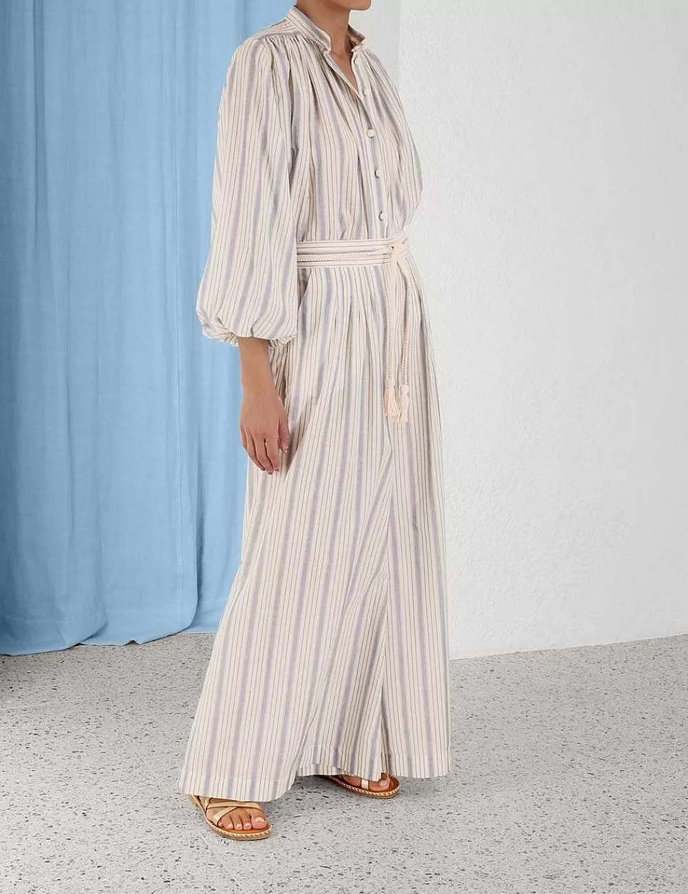 Fashion ZIMMERMANN Chintz Striped Billow Blouse