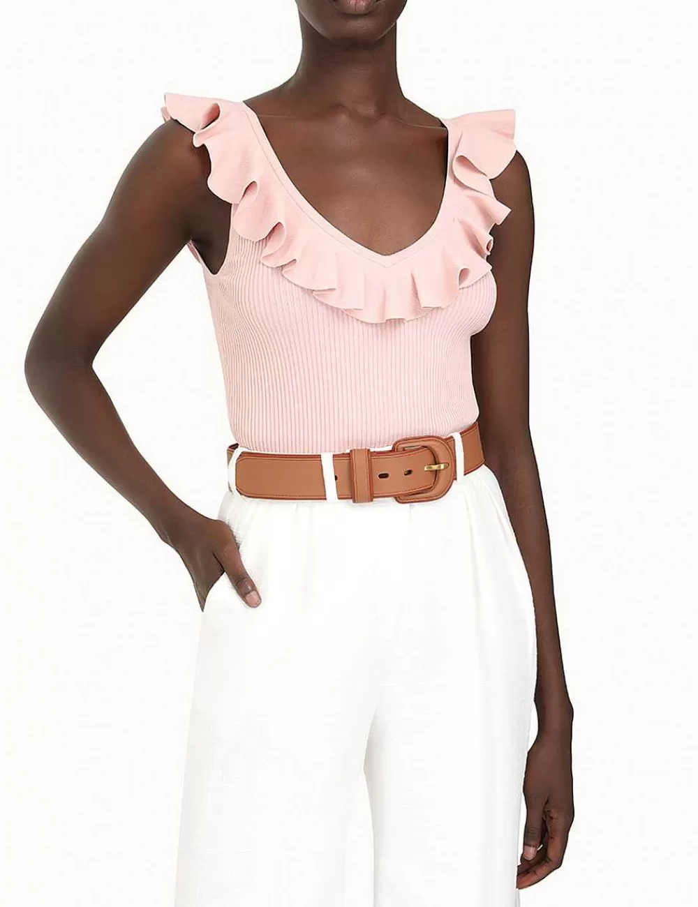 Outlet ZIMMERMANN Contrast Leather Waist Belt