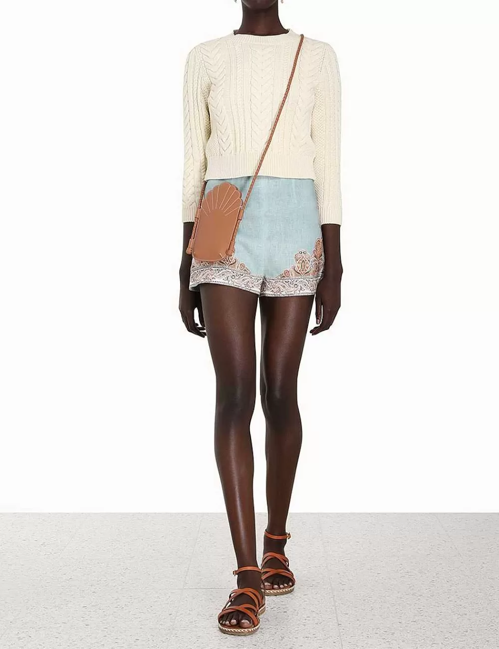 Outlet ZIMMERMANN Devi Cable Knit Top