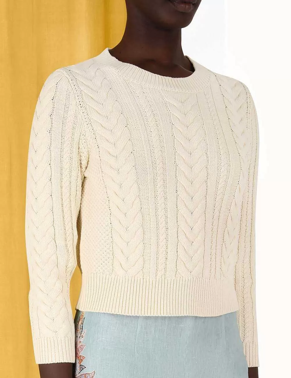 Hot ZIMMERMANN Devi Cable Knit Top