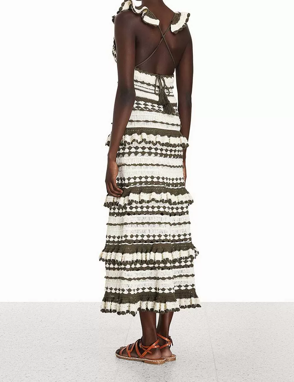Online ZIMMERMANN Devi Crochet Frill Dress