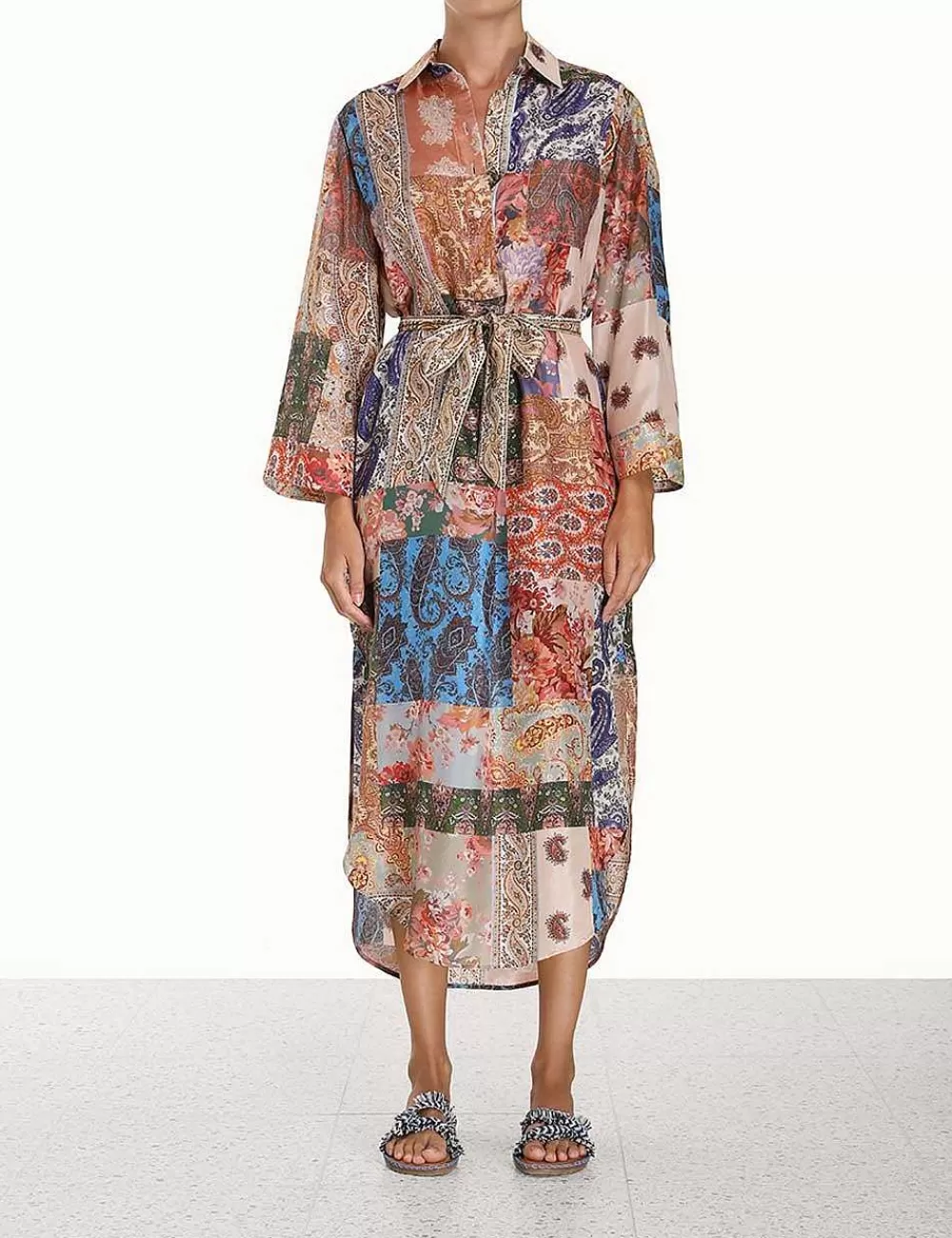 Outlet ZIMMERMANN Devi Midi Shirt Dress