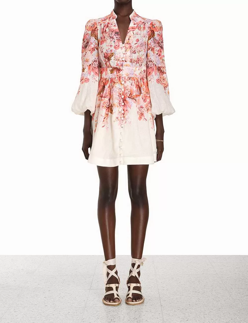 New ZIMMERMANN Devi Plunge Mini Dress