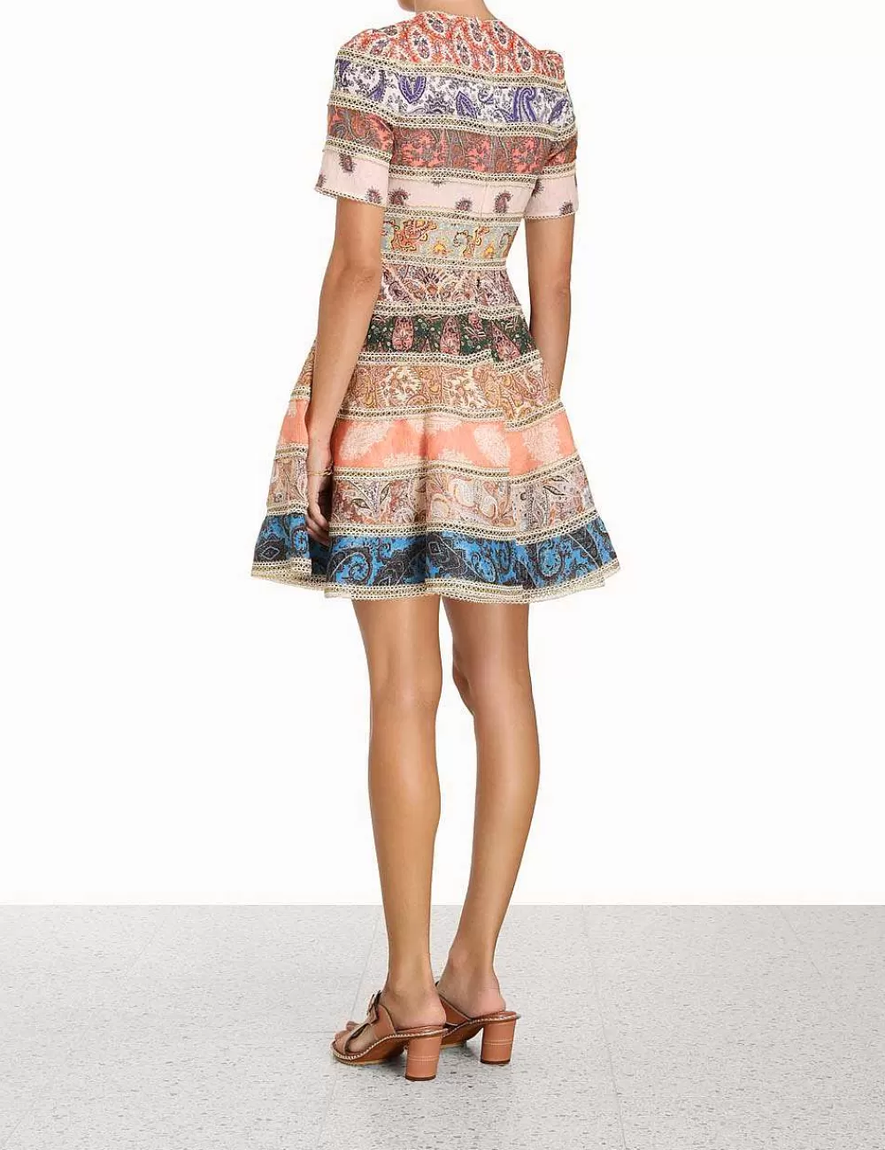 New ZIMMERMANN Devi Spliced Mini Dress