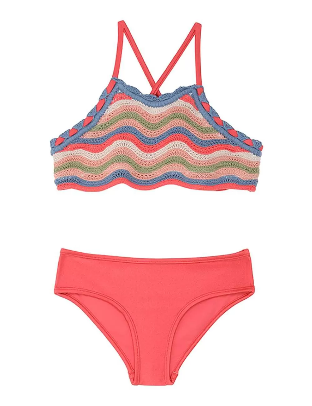 Shop ZIMMERMANN Devi Textured Knit Bikini