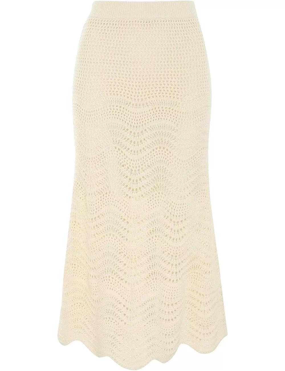 Store ZIMMERMANN Devi Textured Knit Skirt