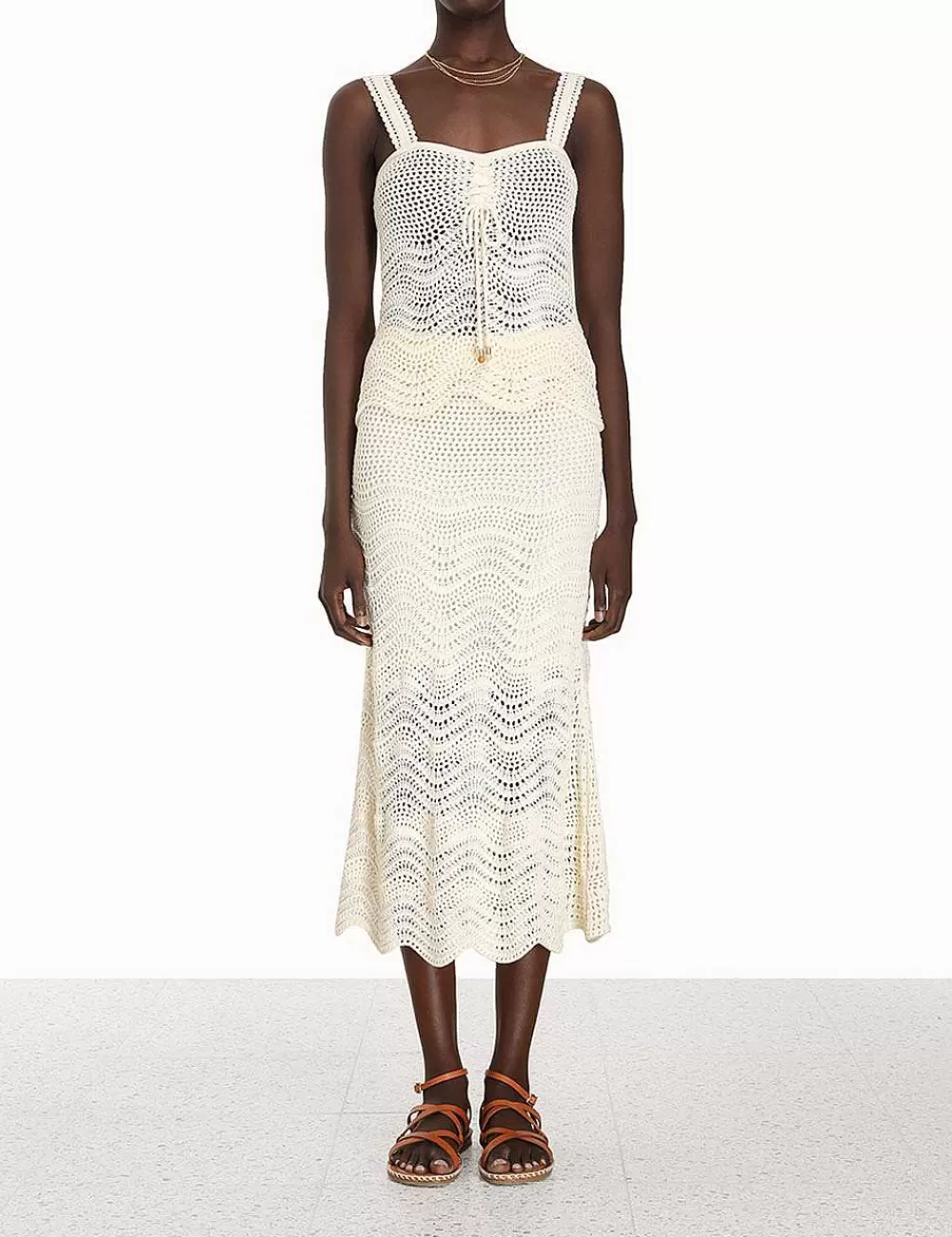 Store ZIMMERMANN Devi Textured Knit Tank