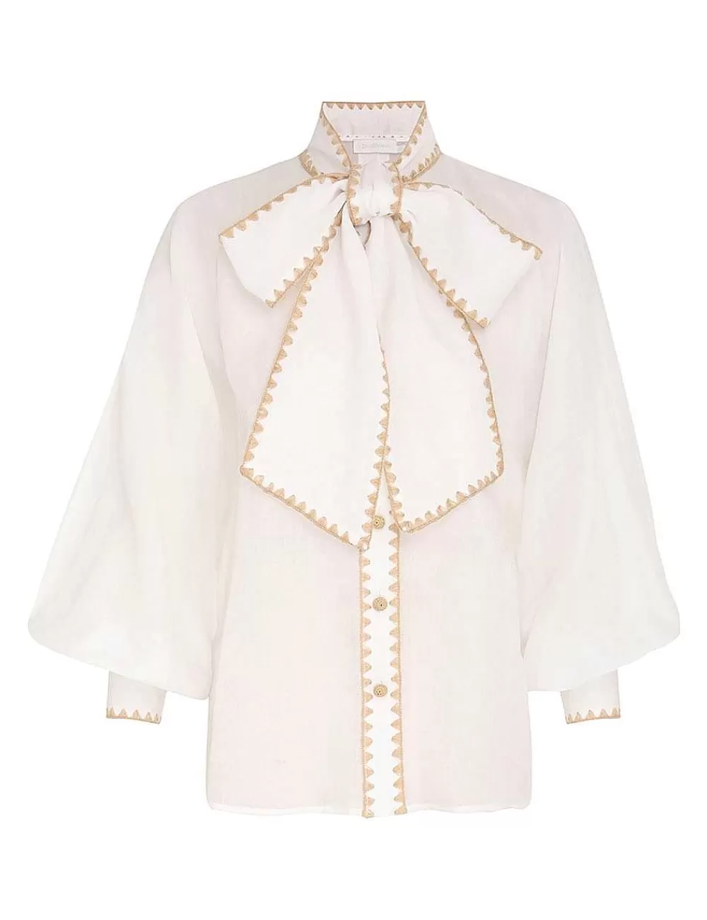 Store ZIMMERMANN Devi Tie Neck Blouse