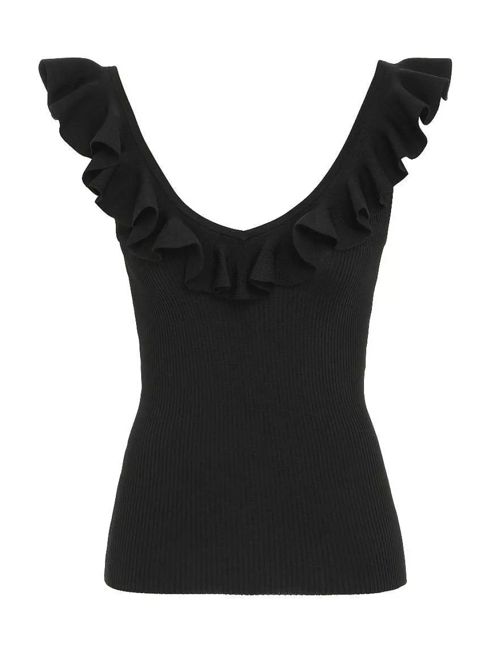 Hot ZIMMERMANN Devi V-Neck Frill Tank
