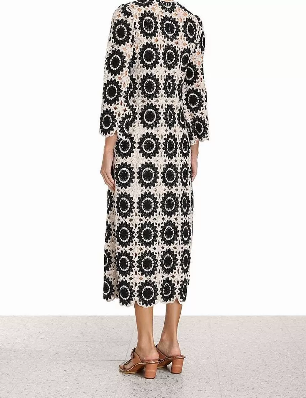 Shop ZIMMERMANN Ginger Lace Midi Dress