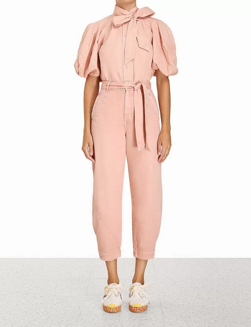 Store ZIMMERMANN Ginger Lantern Sleeve Shirt