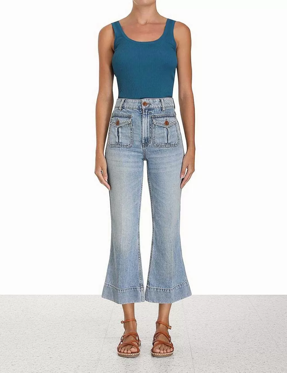 Discount ZIMMERMANN Ginger Scoop Neck Tank