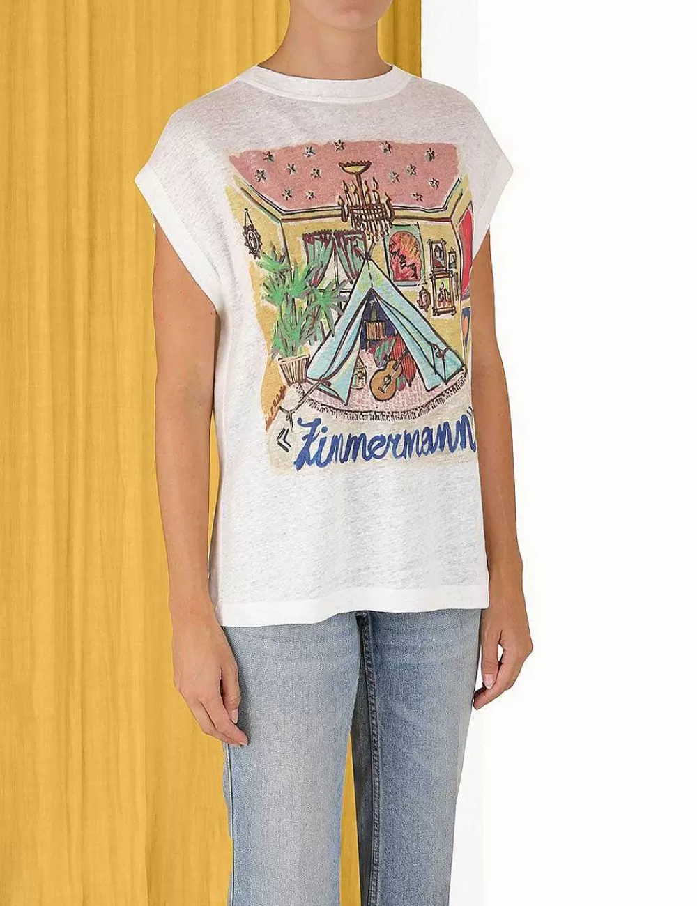 Online ZIMMERMANN Ginger Sleeveless Tee
