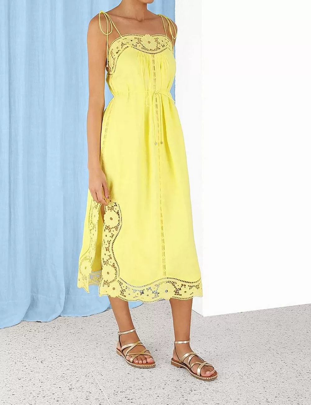 Hot ZIMMERMANN Halcyon Broderie Slip Dress