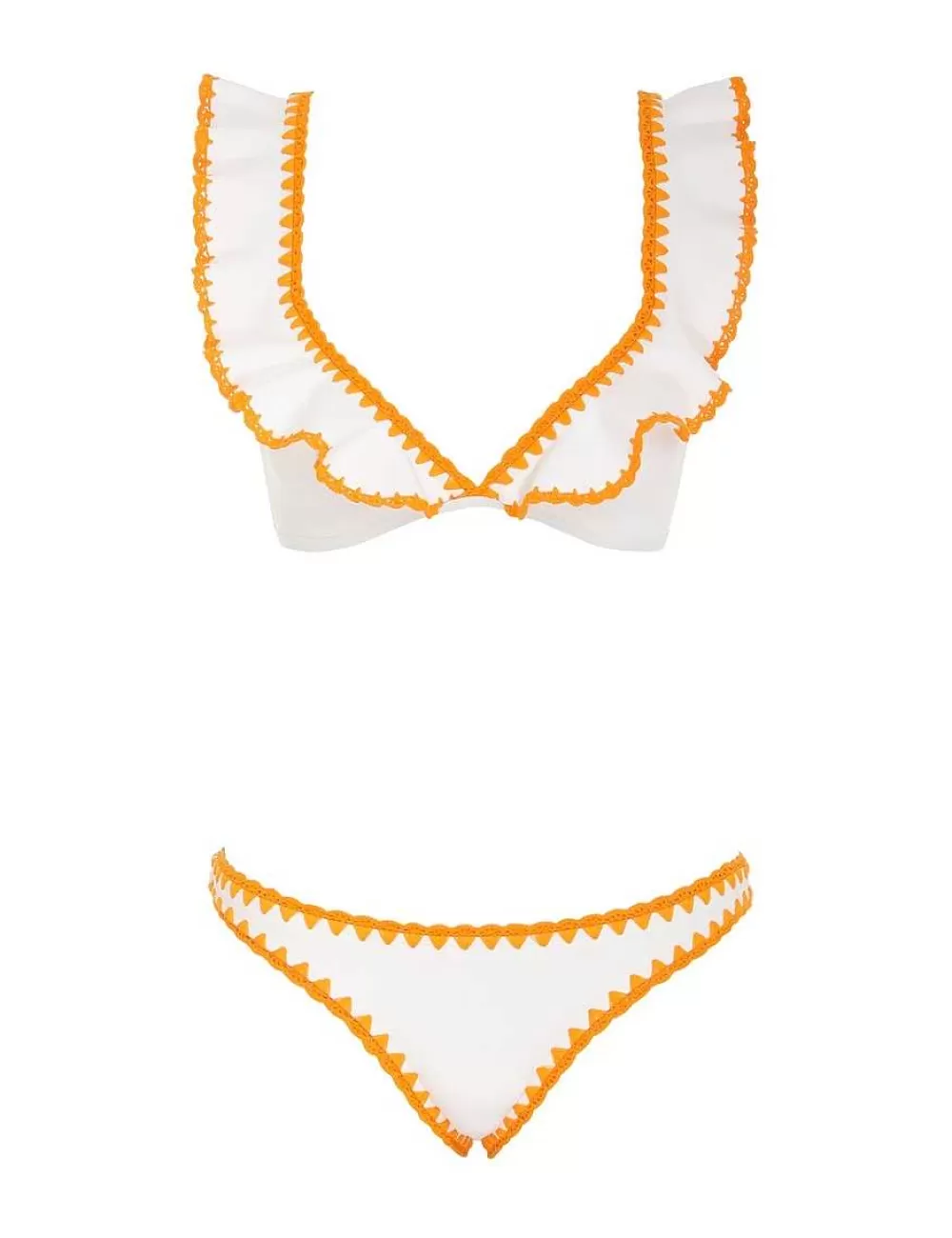 Cheap ZIMMERMANN Halcyon Crochet Frill Bikini