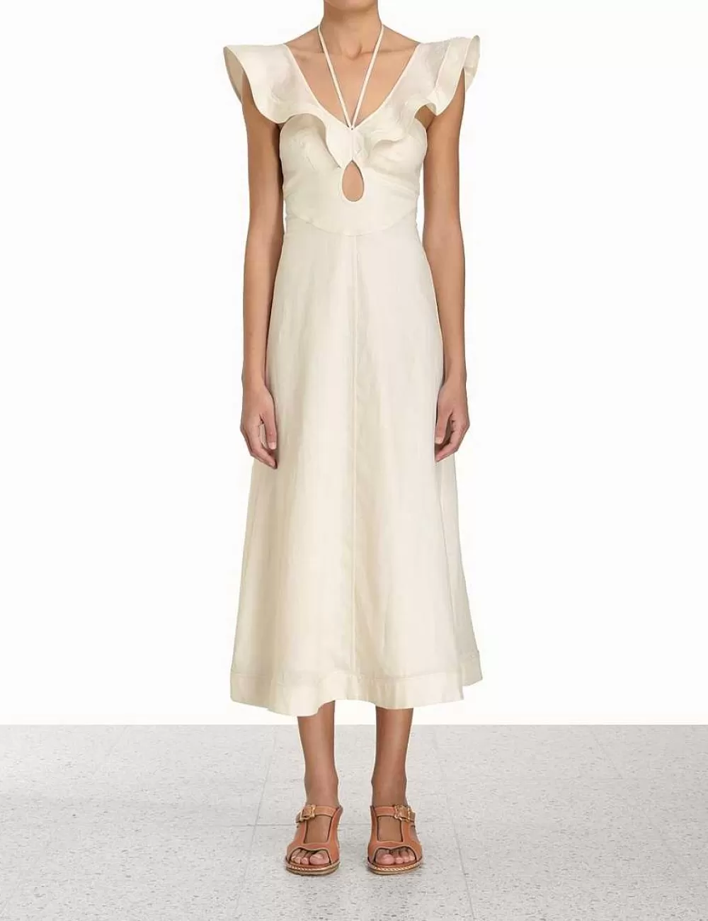 Online ZIMMERMANN Halcyon Flutter Midi Dress