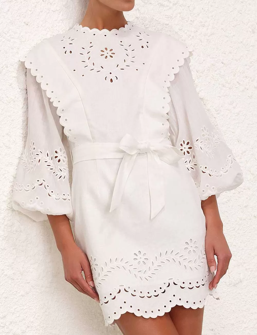 Clearance ZIMMERMANN Junie Embroidered Mini Dress