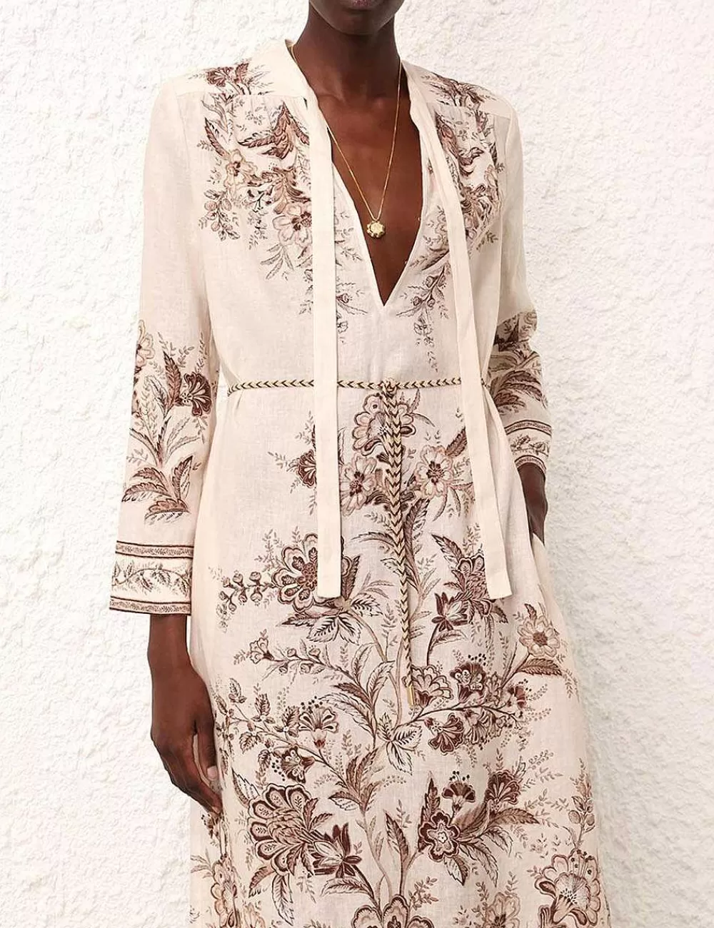 New ZIMMERMANN Junie Long Sleeve Maxi Dress