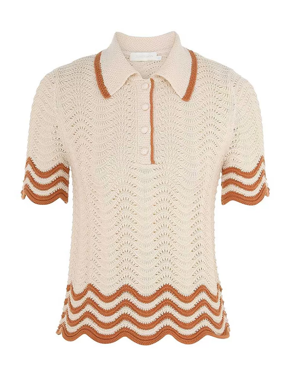 Sale ZIMMERMANN Junie Textured Knit Polo