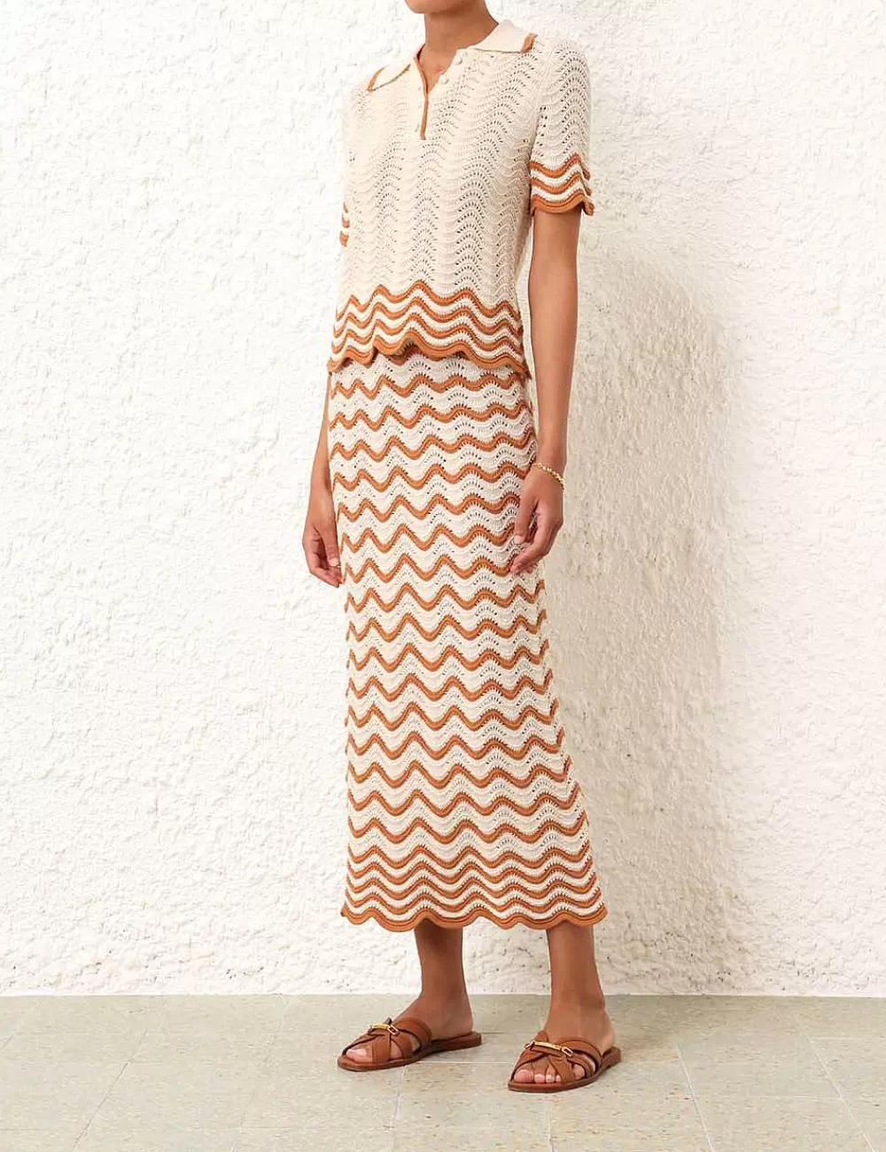 Outlet ZIMMERMANN Junie Textured Knit Skirt