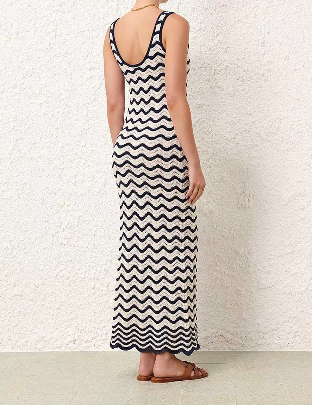 Fashion ZIMMERMANN Junie Textured Knit Tank Dress