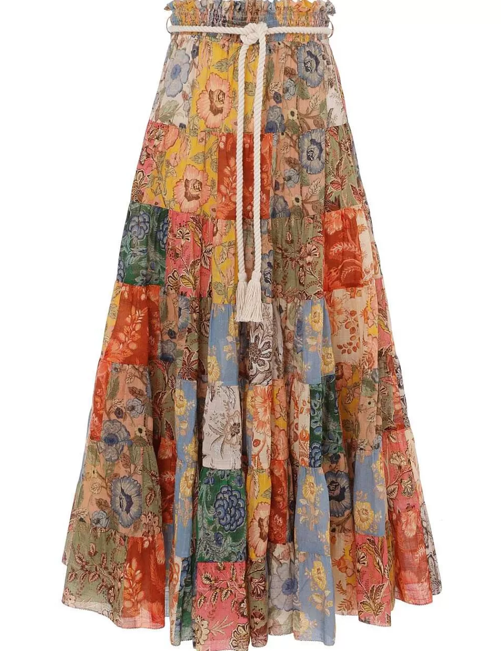 Best ZIMMERMANN Junie Tiered Midi Skirt