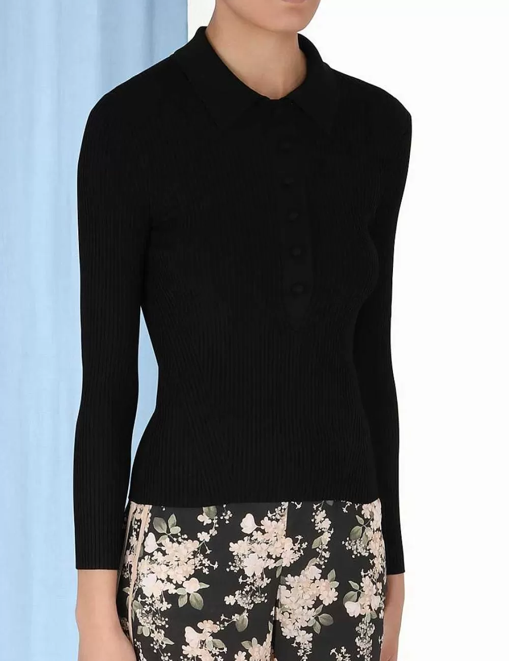 New ZIMMERMANN Knit Polo Top