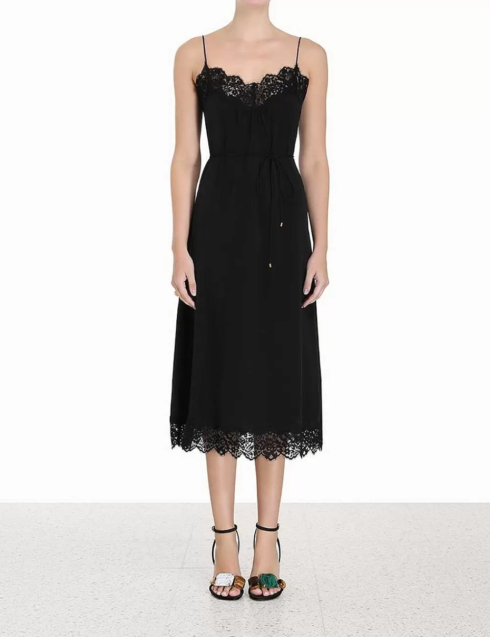Clearance ZIMMERMANN Lace Panel Slip Midi