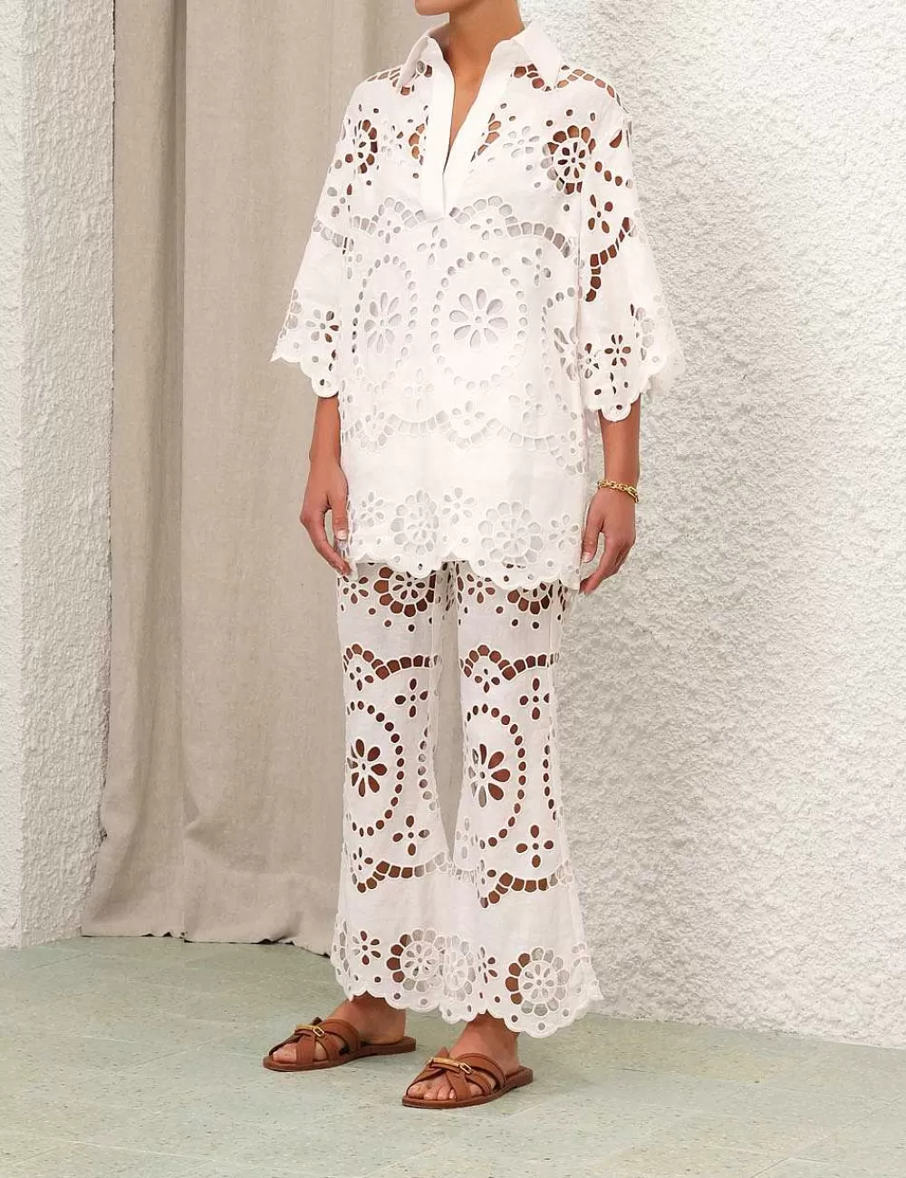 Best Sale ZIMMERMANN Lexi Embroidered Flare Pant