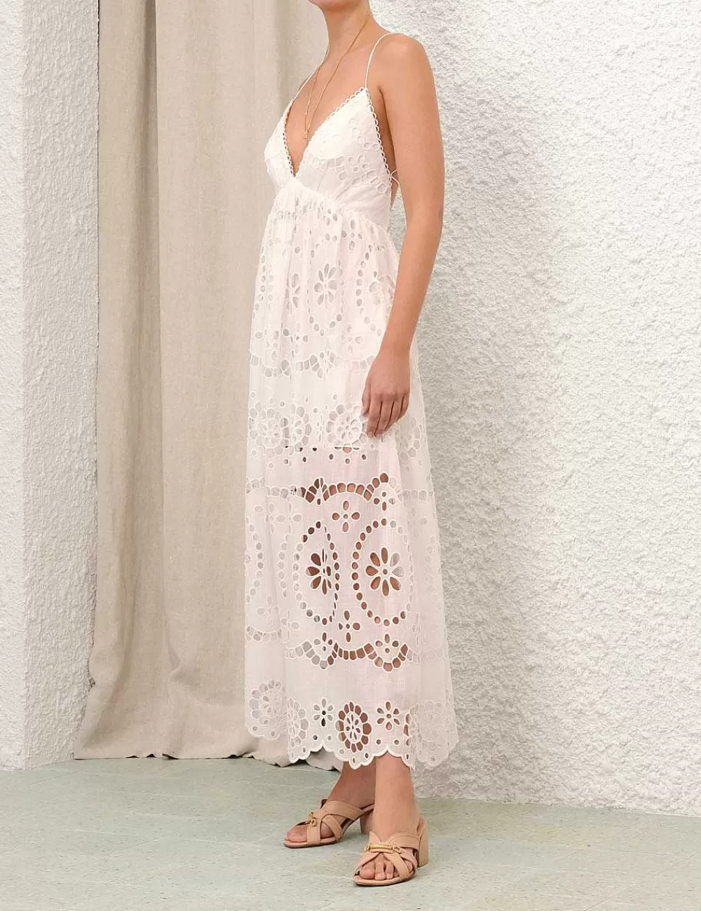 Cheap ZIMMERMANN Lexi Embroidered Slip Dress