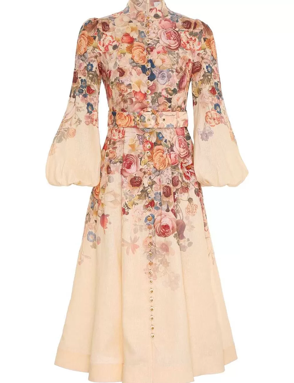 Flash Sale ZIMMERMANN Luminosity Buttoned Midi Dress