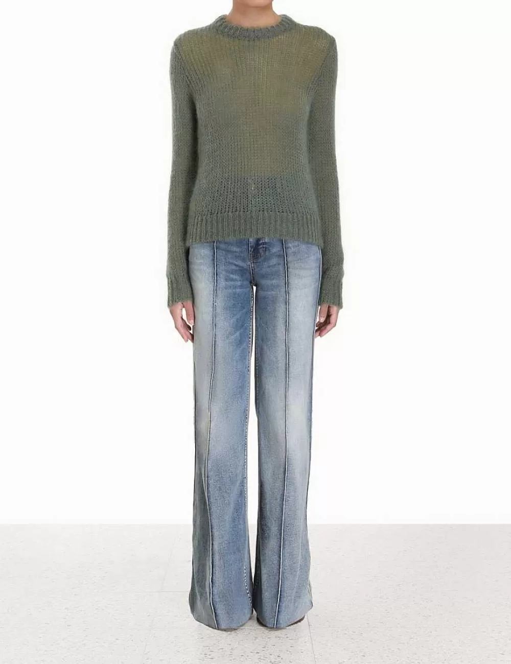 Outlet ZIMMERMANN Luminosity Crew Neck Sweater