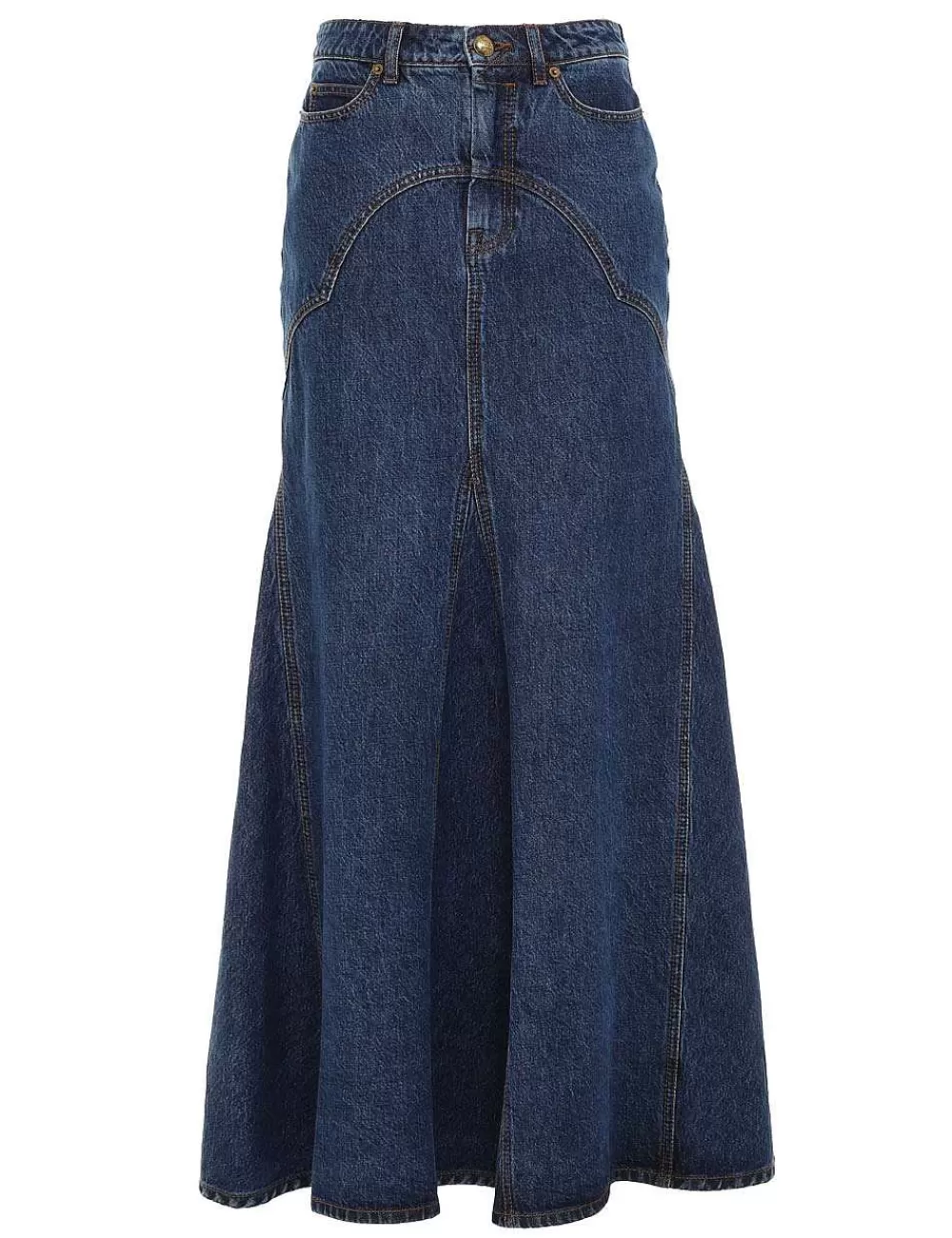 Hot ZIMMERMANN Luminosity Denim Maxi Skirt